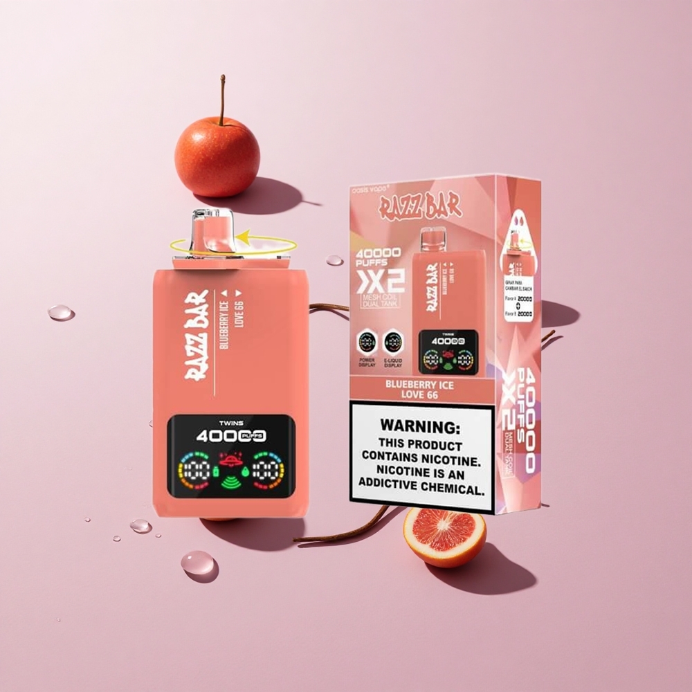 Razz Bar 40000 Puffs Egyhasználatos E-szigaret Áfonya Jég_Love 66 Típus-C Csatlakozó 650mAh Akkumulátor Razz Bar 40000 Puffs Egyhasználatos E-szigaret Áfonya Jég_Love 66 Típus-C Csatlakozó 650mAh Akkumulátor