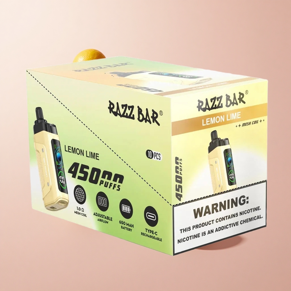 Razz Bar 45000 Puffs Eldobható E-szigi Citrom Lime és Ribizli