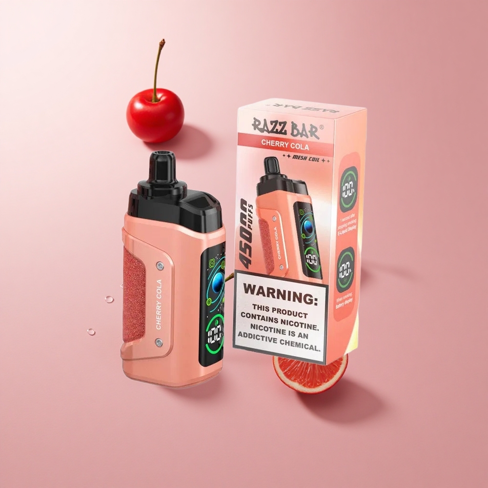 Razz Bar 45000 Puffs Elszívható E-Cigi Meggy Kóla Íz Razz Bar 45000 Puffs Elszívható E-Cigi