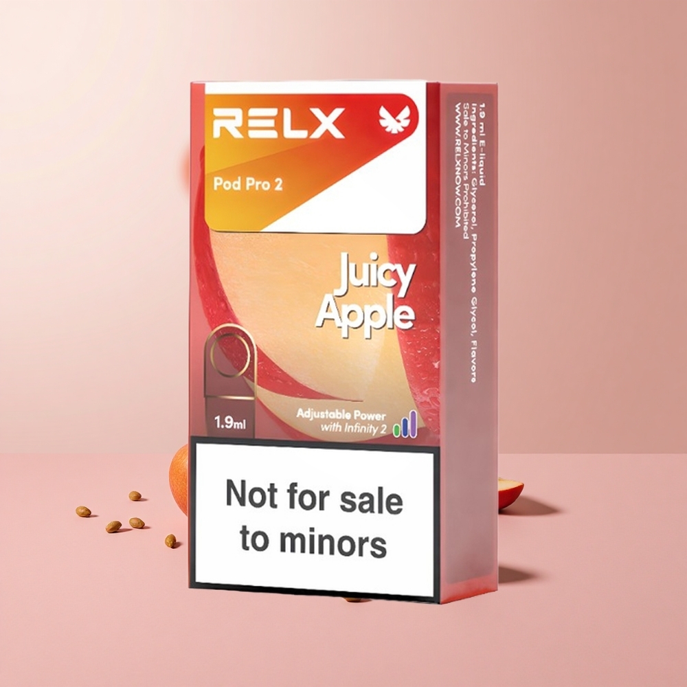 RELX Pod Pro 2 600 Puffs Almás Ízű 0% nikotin, 1,9ml tartály RELX Pod Pro 2 600 Puffs Almás Ízű 0% nikotin, 1,9ml tartály