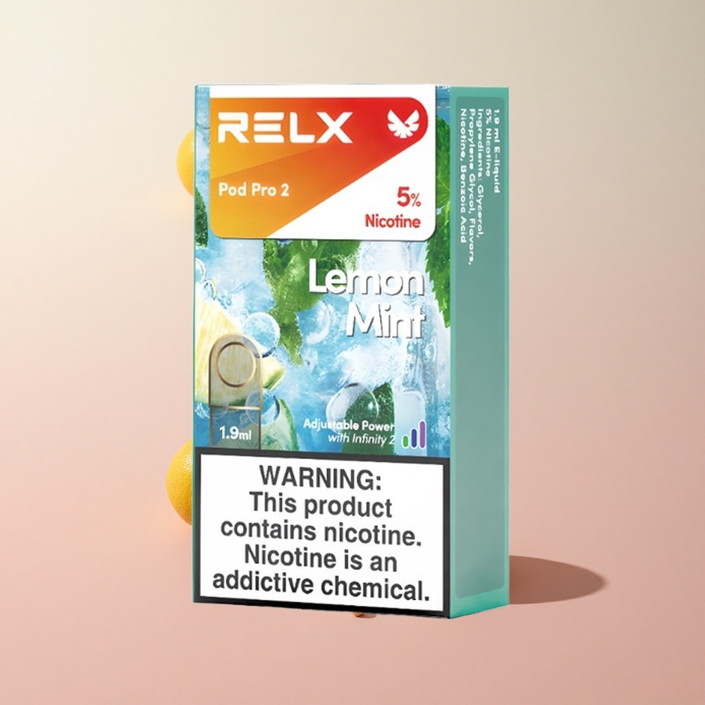 RELX Pod Pro 2 600 Puffs Citrom Menta 5% nikotin, 1,9ml RELX Pod Pro 2 600 Puffs Citrom Menta 5% nikotin, 1,9ml