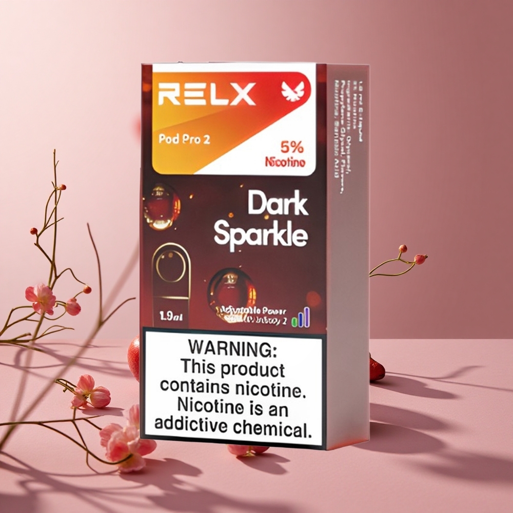 RELX Pod Pro 2 600 Puffs Dark Sparkle (Sötét Csillám) 1,9ml e-légy Nicotine Tartalom: 5% RELX Pod Pro 2 600 Puffs Dark Sparkle (Sötét Csillám) 1,9ml e-légy Nicotine Tartalom: 5%