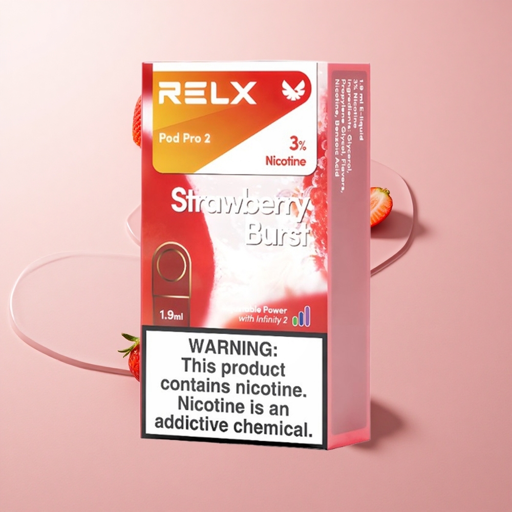 RELX Pod Pro 2 600 Puffs Eper Robbanás 1,9ml, 3% nikotin tartalom RELX Pod Pro 2 600 Puffs Eper Robbanás 1,9ml, 3% nikotin tartalom