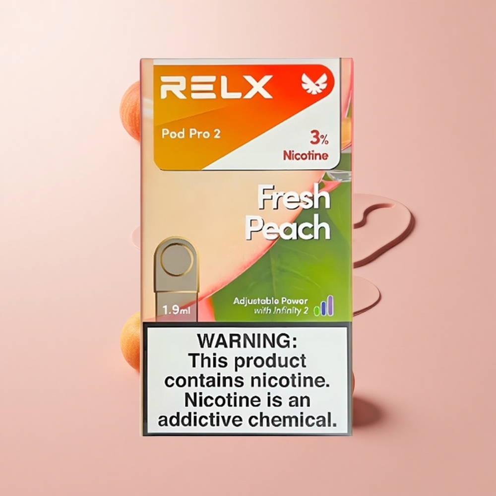 RELX Pod Pro 2 600 Puffs Friss Őszibarack 1,9ml tartály – Nikotintartalom: 3% RELX Pod Pro 2 600 Puffs Friss Őszibarack 1,9ml tartály – Nikotintartalom: 3%