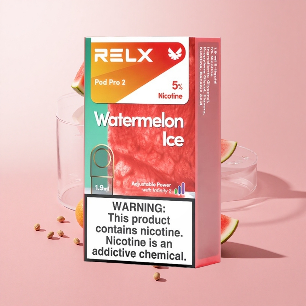 RELX Pod Pro 2 600 Puffs Görögdinnye Jég Nicotintartalom: 5%, Vape Kapacitás: 1.9ml