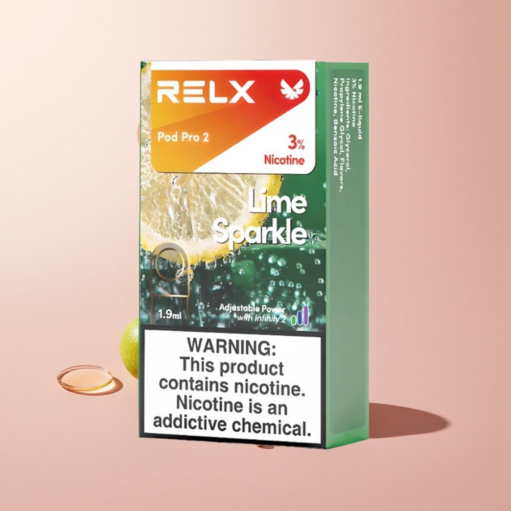 RELX Pod Pro 2 600 Puffs Mészöld csillám 1,9ml, 3% nikotin