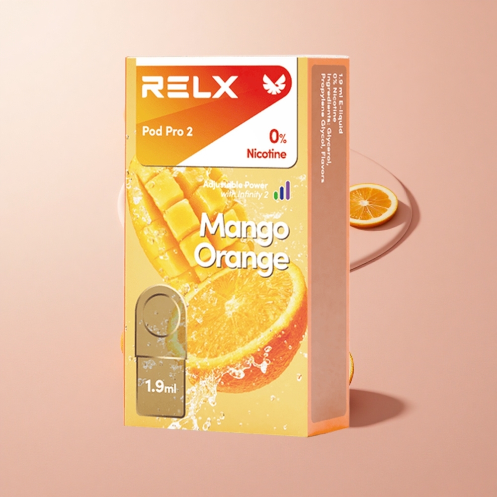 RELX Pod Pro 2 600 Puffs Mango Narancs Nikotinszint: 0%