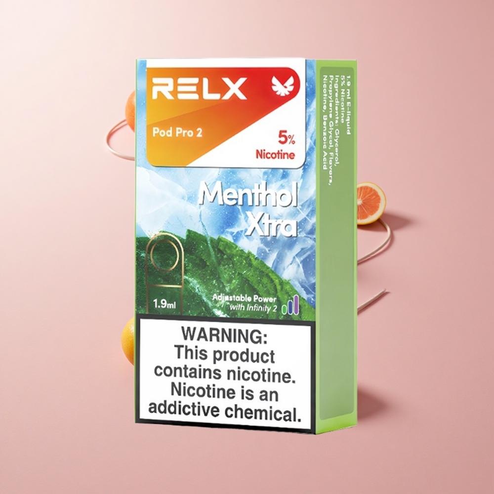 RELX Pod Pro 2 600 Puffs Mentol Xtra e-pohár 1,9ml