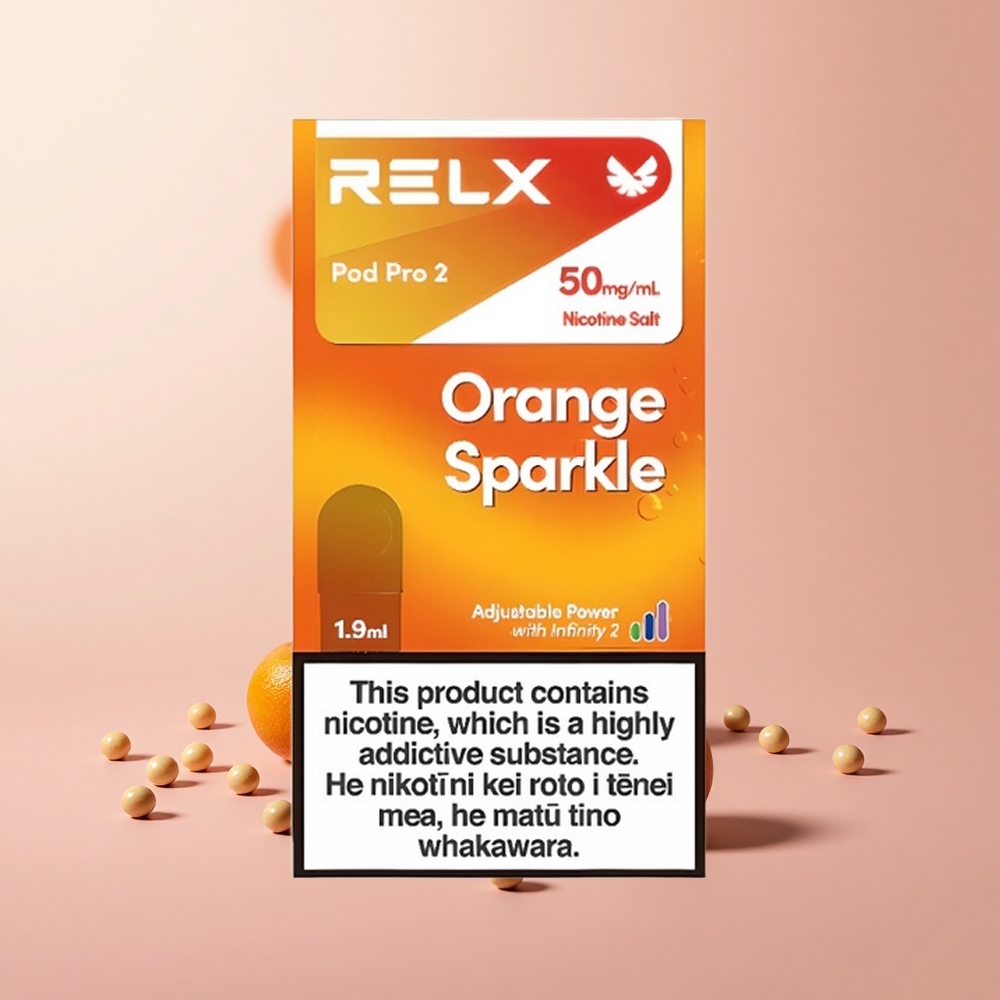RELX Pod Pro 2 600 Puffs Narancs Csillám 5% nikotintartalom, 1.9ml e-légy