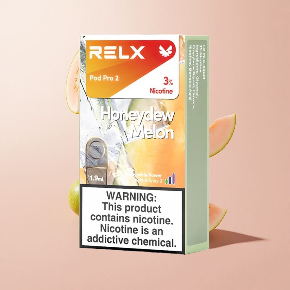 RELX Pod Pro 2 600 Puffs Sárgadinnye 1,9ml-es Tartály, 3 Feszültségbeállítás