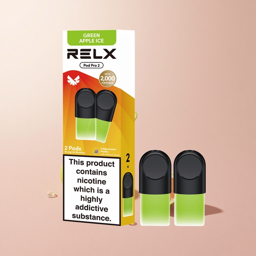 RELX Pod Pro 2 600 Puffs Zöldalma Jég Nicotine Tartalom:1,8%