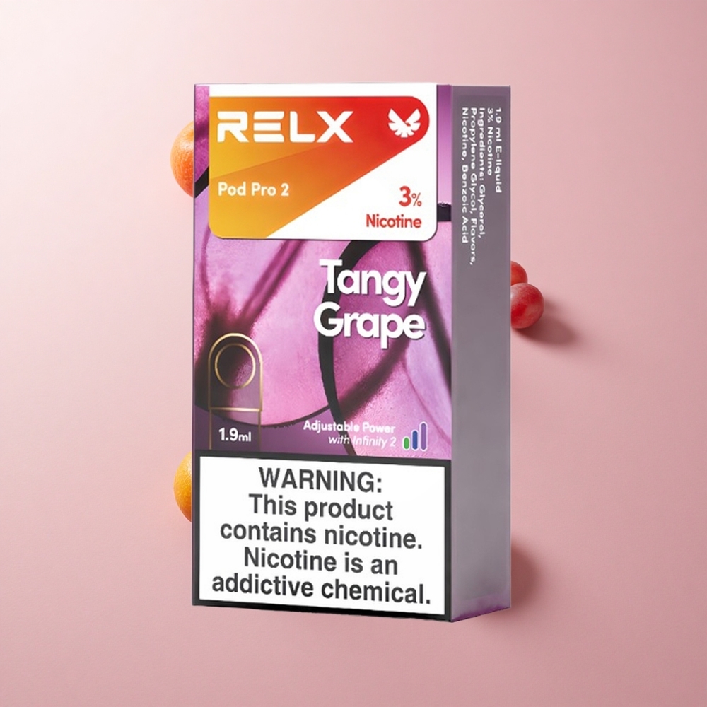 RELX Pod Pro 2 600 Puffs Édeskés Szőlő 1,9ml tartály, 3% nikotin RELX Pod Pro 2 600 Puffs Édeskés Szőlő 1,9ml tartály, 3% nikotin
