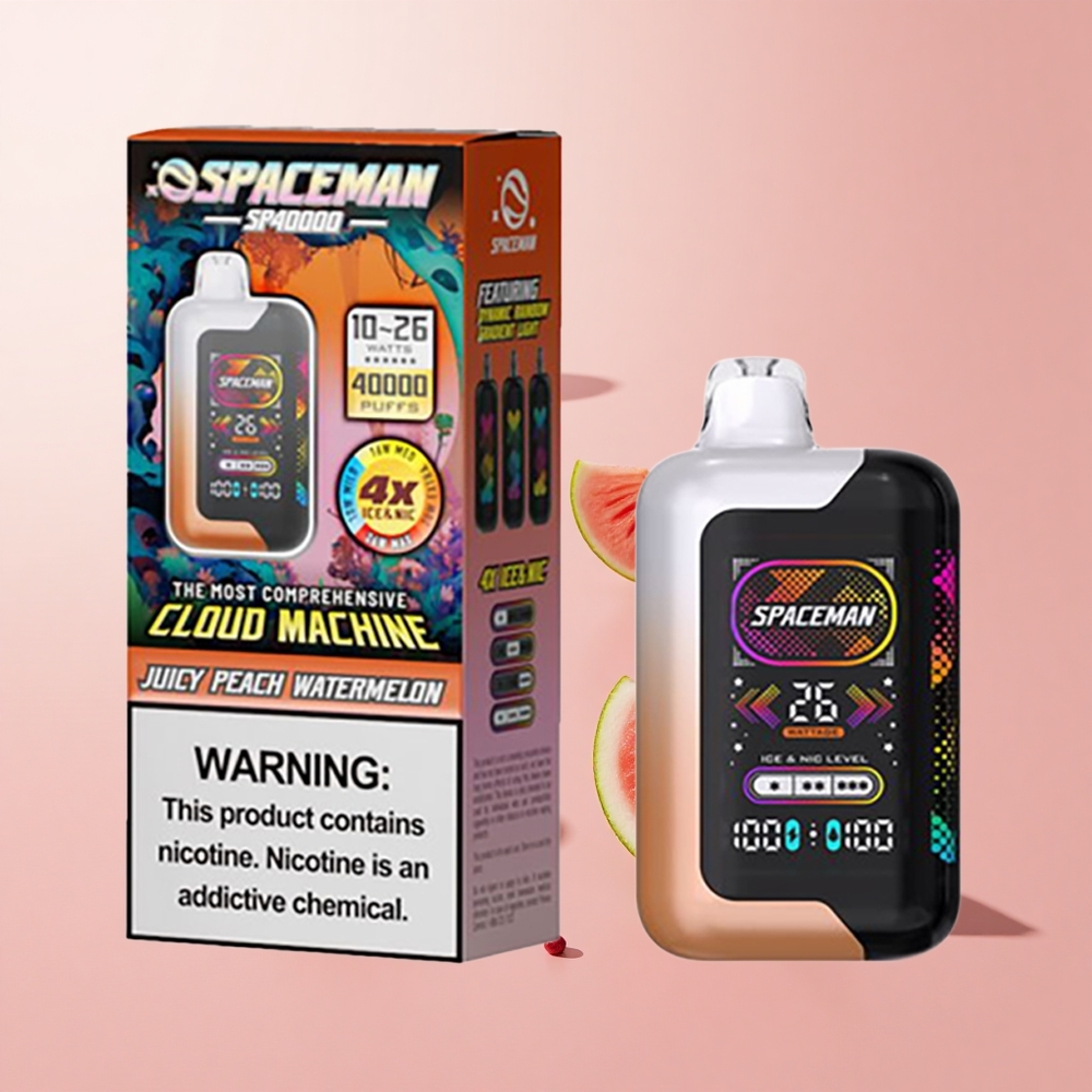 SMOK SPACEMAN SP40000 Eldobható E-cigaretta 40000 Slukk Édes Őszibarack-Görögdinnye 20ml